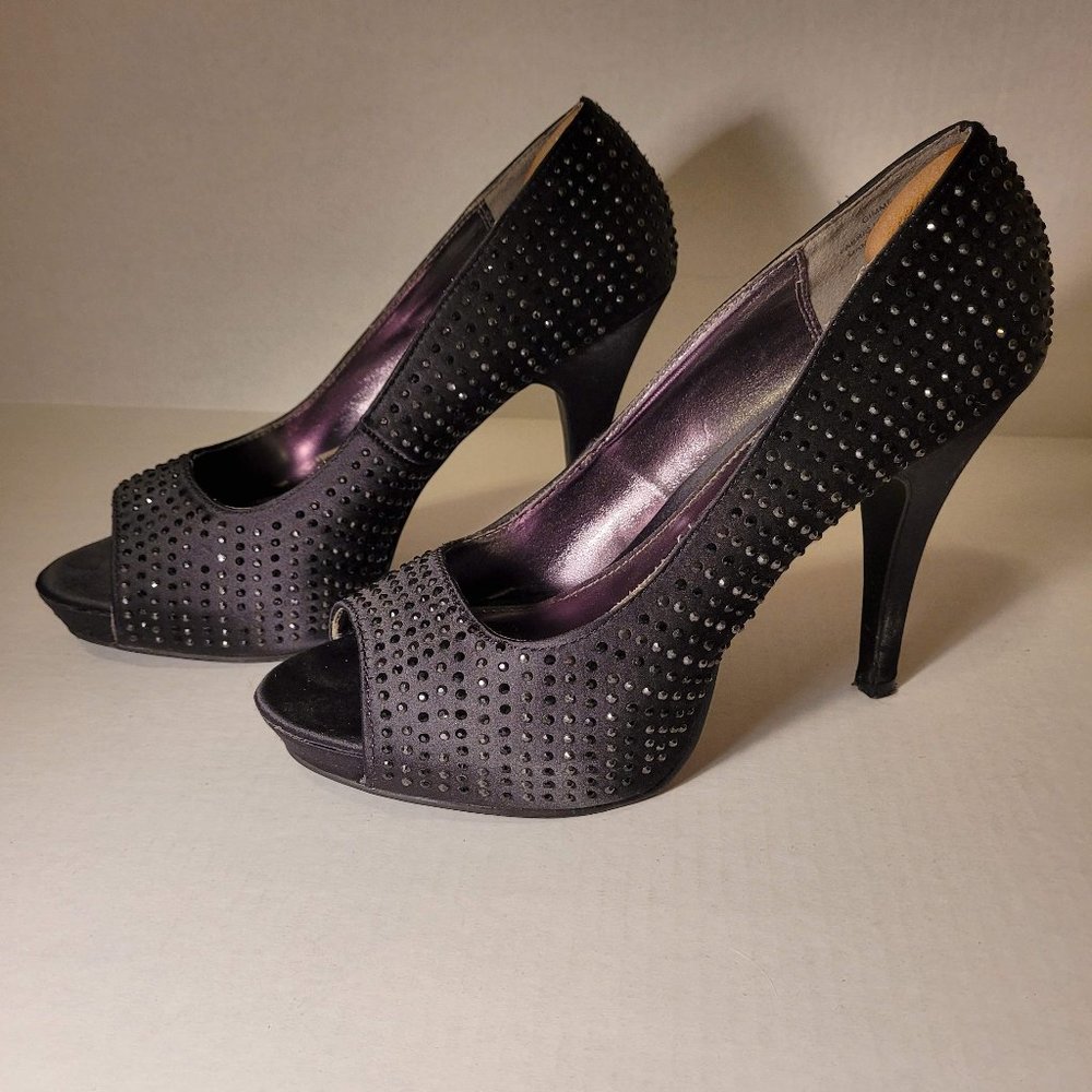 Sparkly Black Heels